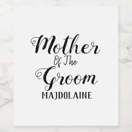 Moeder van het gepersonaliseerde wijnetiket wijn etiket (Enkel label)