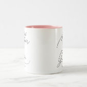 Moeder van het grafische script van de room tweekleurige koffiemok (Center)