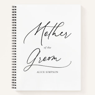 Moeder van het Groom Chic Script-Notitieboek Notitieboek