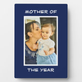Moeder van het jaar Aangepaste Foto mama Fotoplaat (voorkant)