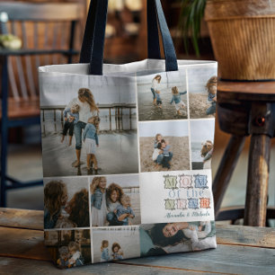 Moeder van het Jaar Patchwork Foto Ontwerp Draagtas