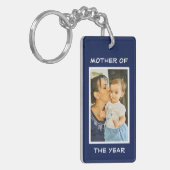 Moeder van het Jaar Persoonlijke Foto Moederdag Ca Sleutelhanger (Voorkant Links)