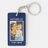 Moeder van het Jaar Persoonlijke Foto Moederdag Ca Sleutelhanger (achterkant)