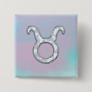 Moeder van het merk Pearl Nacre Style Taurus Vierkante Button 5,1 Cm