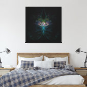 Moeder van het Parelvlinder Angel Mardi Gras Maske Canvas Afdruk (Insitu (Slaapkamer))