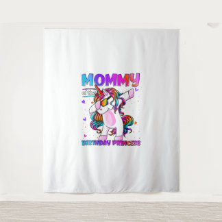 Moeder van het verjaardagsprinses meisje Dabbing U Wandkleed