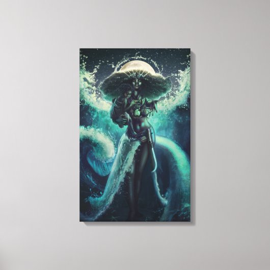Moeder van het Zee - Yemoja Canvas Print (Voorkant)