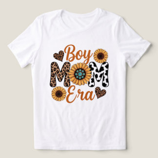 Moeder van Jongens Era Zonnebloem Luipaardprint Mo Tri-Blend Shirt