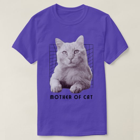Moeder van kat3 t-shirt (Design voorkant)