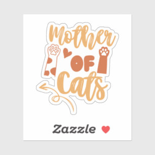 Moeder van katten sticker