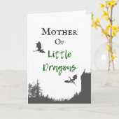 Moeder van Little Dragons Moederdag Kaart (Gele Bloem)