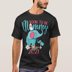 Moeder van mama 2021 Moeder Zwangerschap Mam T-shirt