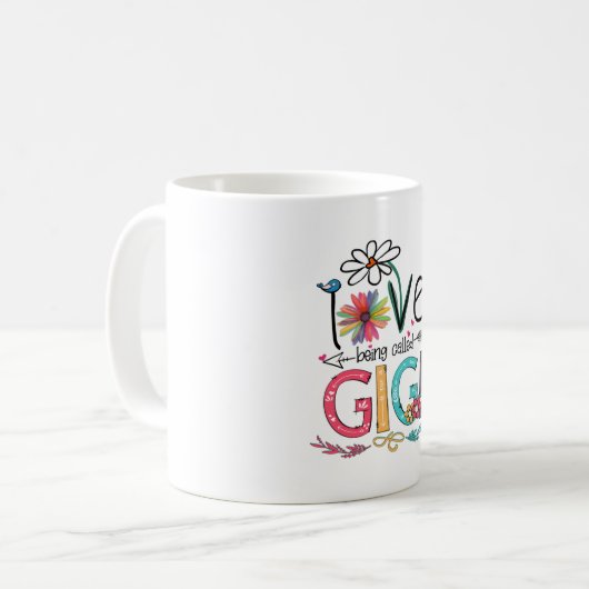 Moeder van mij heet Gigi Sunflower Birthday. Koffiemok (Voorkant links)