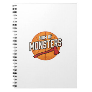 Moeder van Monsters Vintage Basketbal Moeder Desig Notitieboek