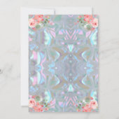 Moeder van Parel Irideerend Elegant Bruiloft Kaart (Achterkant)