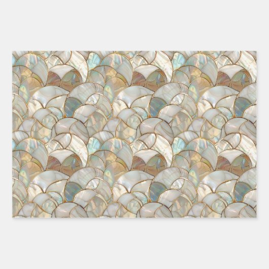 Moeder van Parel Mozaïek Verpakking Papieren Blade Inpakpapier Vel (Voorkant 3)