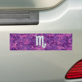 Moeder van parel Schorpioen Zodiacteken Roze Digit Bumpersticker (Op auto)