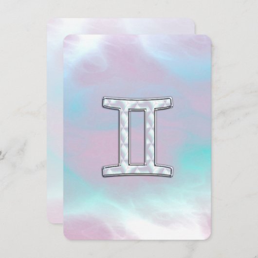 Moeder-van-parel stijl Gemini sterrenbeeld (Voorkant / Achterkant)