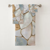 Moeder van parelcellen en goudcellen abstract bad handdoek (Insitu)