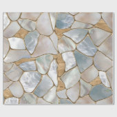 Moeder van parelcellen en goudcellen abstract cadeaupapier (Vlak)