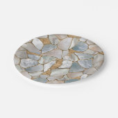 Moeder van parelcellen en goudcellen abstract papieren bordje (Gekanteld)