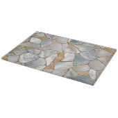 Moeder van parelcellen en goudcellen abstract snijplank (Hoek)