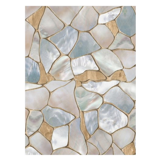 Moeder van parelcellen en goudcellen abstract tafelkleed (Voorkant)