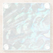 Moeder van Parelfototextuur Glazen Onderzetter (Achterkant)