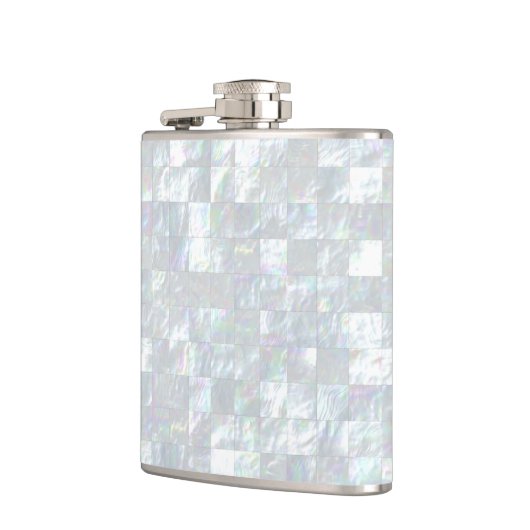 Moeder van parelmozaïek heupfles (Links)