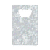 Moeder van parelmozaïek kredietkaart flessenopener (Voorkant)