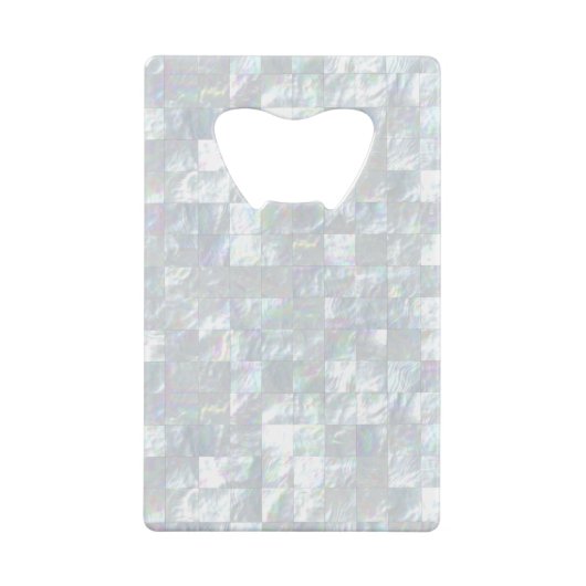 Moeder van parelmozaïek kredietkaart flessenopener (Achterkant)