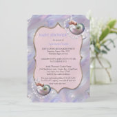 Moeder van parels die een babymeisje baart kaart (Staand voorkant)