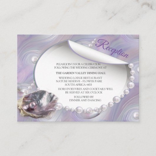 Moeder van Parels Samengevoegd als Liquid Swirls Informatiekaartje (Voorkant)