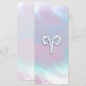 Moeder van parelstijl Aries Zodiac Sign (Voorkant / Achterkant)