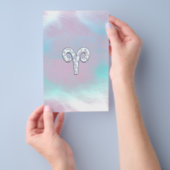 Moeder van parelstijl Aries Zodiac Sign Flyer (Hand)