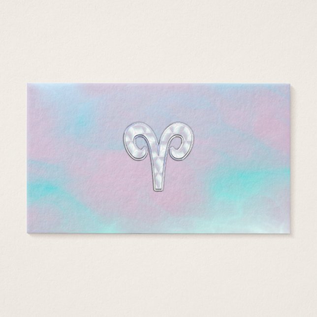 Moeder van parelstijl Aries Zodiac Sign Visitekaartje (Voorkant)