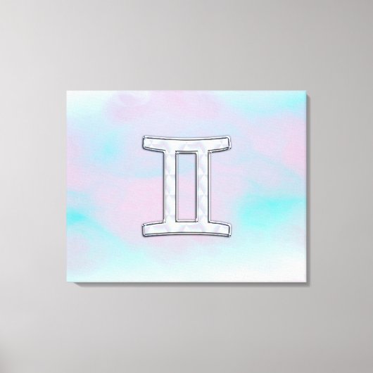 Moeder van parelstijl Gemini-dierentuin Canvas Afdruk (Voorkant)