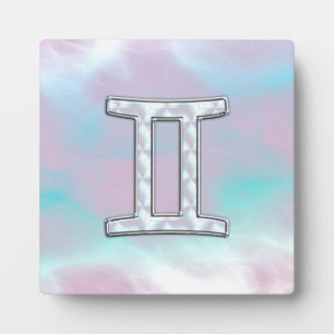 Moeder van parelstijl Gemini-dierentuin Fotoplaat