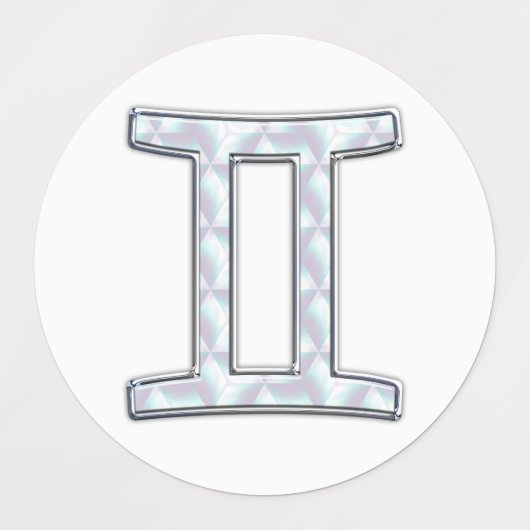 Moeder van parelstijl Gemini-dierentuin Labels (Design 2)