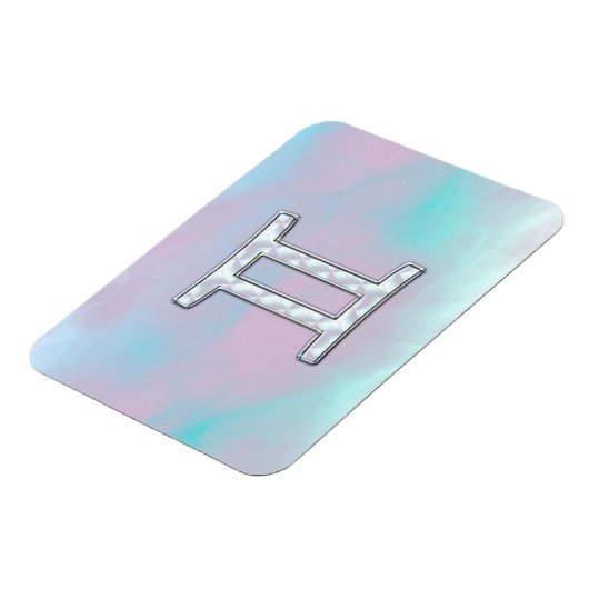 Moeder van parelstijl Gemini-dierentuin Magneet (Linkerzijde)