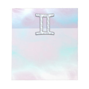 Moeder van parelstijl Gemini-dierentuin Notitieblok