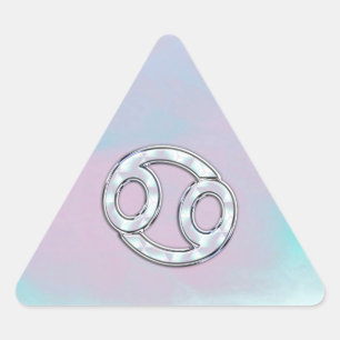 Moeder van parelstijlkankerschildertje driehoek sticker