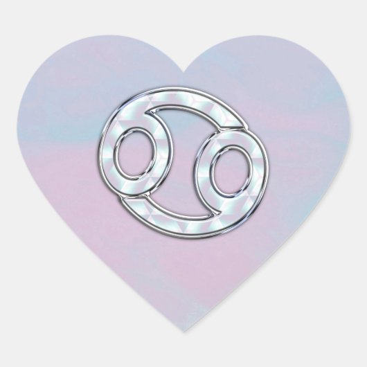 Moeder van parelstijlkankerschildertje hart sticker (Voorkant)