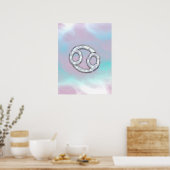 Moeder van parelstijlkankerschildertje poster (Keuken)