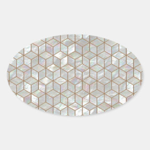 Moeder van ParelTegels Ovale Sticker