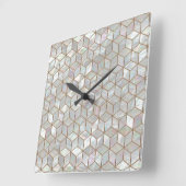 Moeder van ParelTegels Vierkante Klok (Hoek)