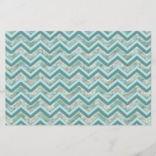 Moeder van Pearl Blauwgroen ZigZag Briefpapier