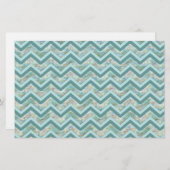 Moeder van Pearl Blauwgroen ZigZag Briefpapier (Voorkant / Achterkant)