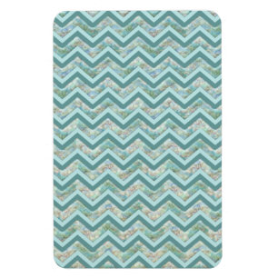 Moeder van Pearl Blauwgroen ZigZag Magneet