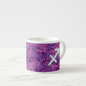 Moeder van Pearl Sagittarius Symbol Fuchsia Camo Espresso Kop (Voorkant rechts)